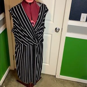 Black and white pin striped dress